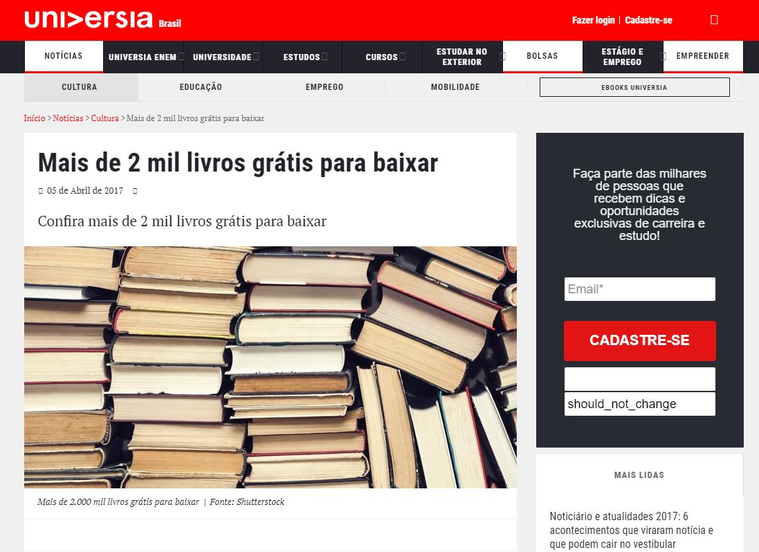 →12 Sites Para Baixar Livros Gratuitos Em PDF (100% Free)